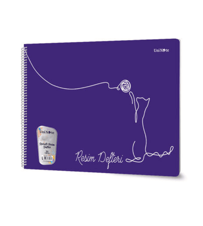 دفتر رسم 35x50 سم بسلك حلزوني 25 ورقة