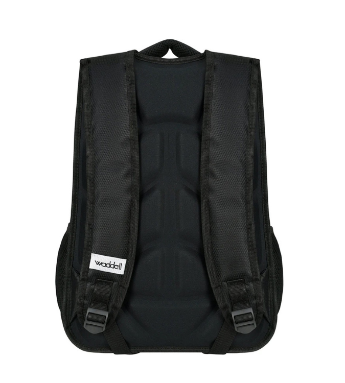 Black backpack with zippers