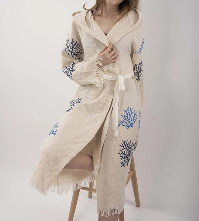 Women's Beige Abaya with Belt