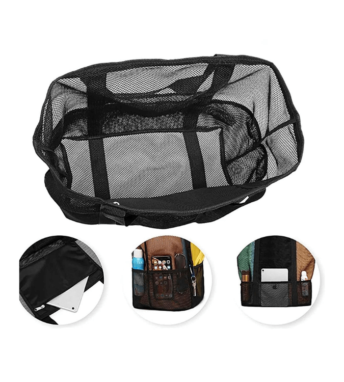 Large multi-pocket beach bag