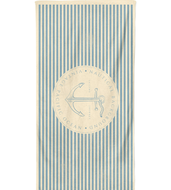 Anchor print beach towel