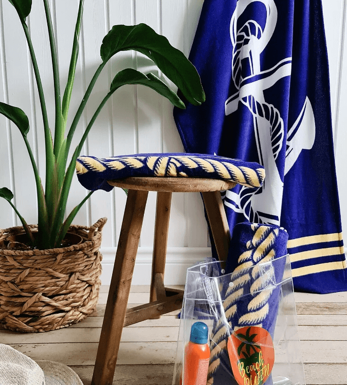 Beach towel with bag