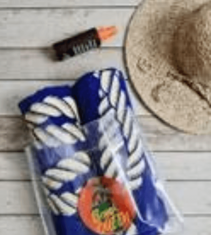 Beach towel with bag