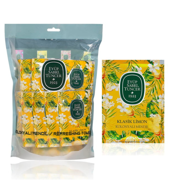 Classic Lemon Scent Wet Wipes 50 Pieces (Large Size)