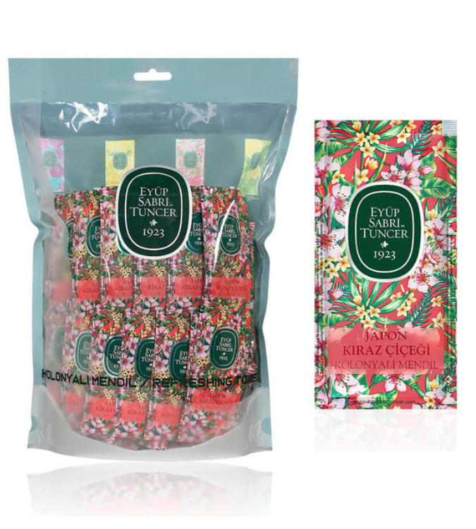 مناديل مبللة برائحة زهرة الكرز اليابانية 150 قطعة (حجم صغير)