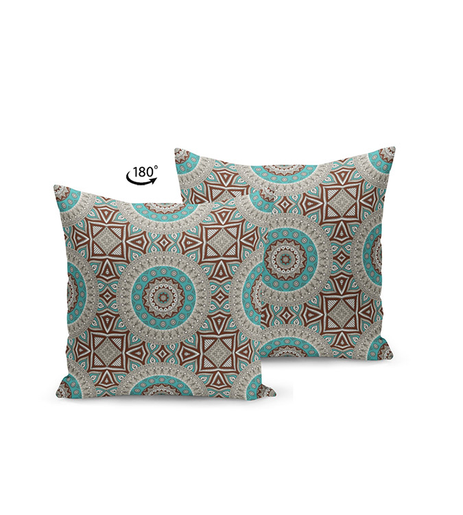 Blue Double-Sided Digital Print cushion Cover