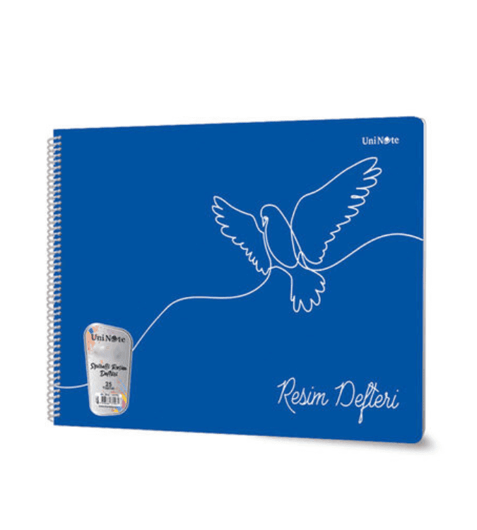 دفتر رسم 35x50 سم بسلك حلزوني 25 ورقة