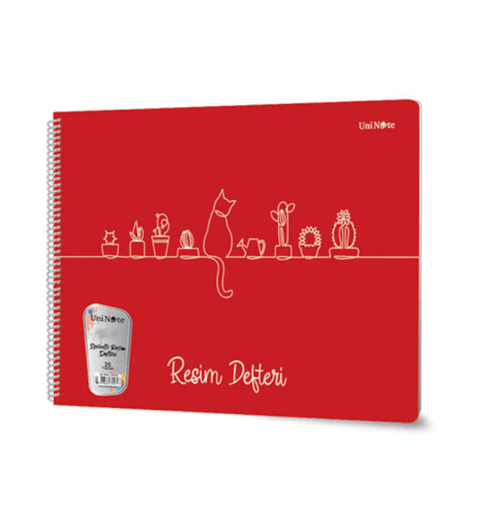 دفتر رسم 35x50 سم بسلك حلزوني 25 ورقة