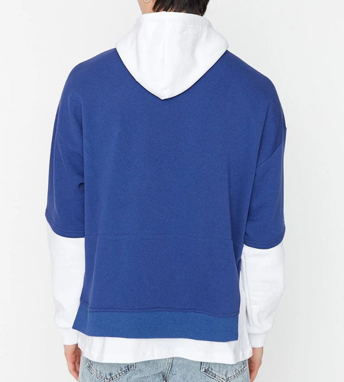 Men's oversize cotton sweatshirt with hat