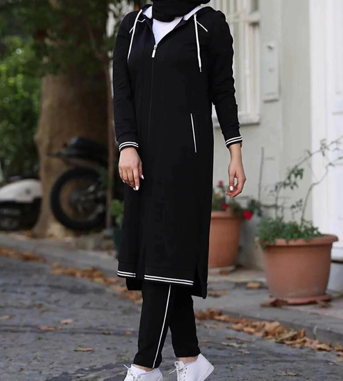 Women's black sports suit - Camelya Tesettür