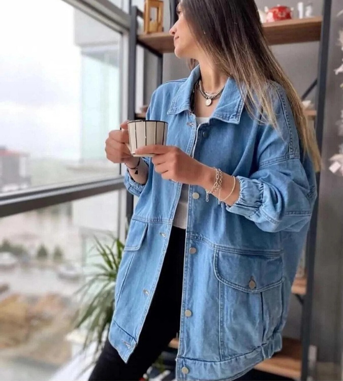 Women's blue jeans jacket