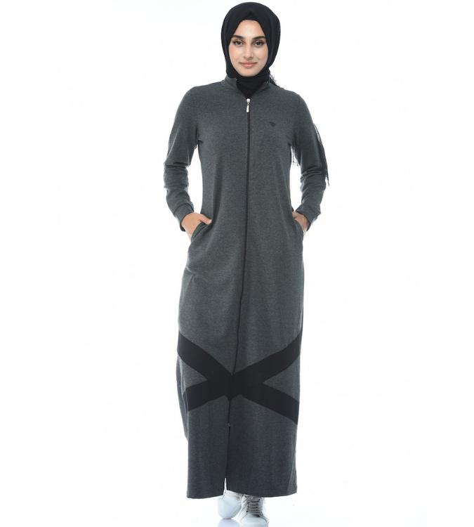 Gray women's sports cloak