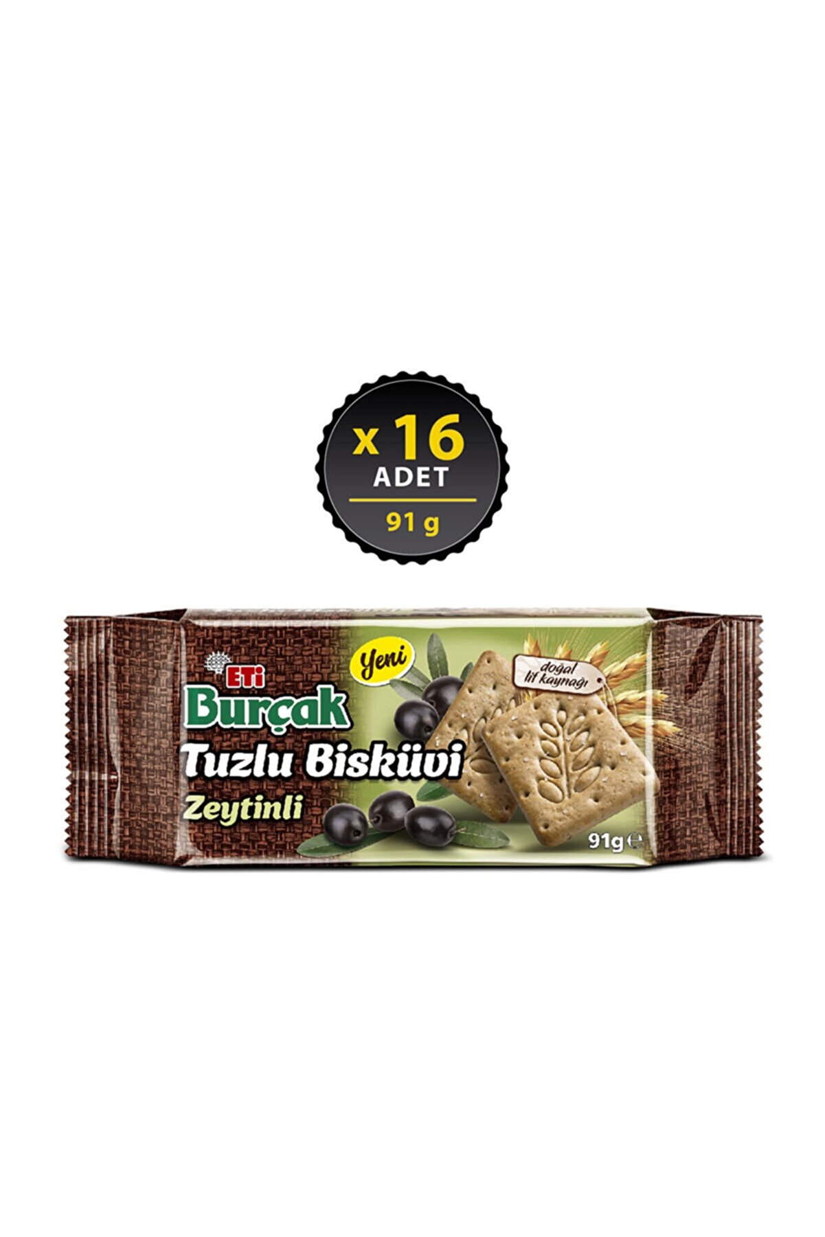 Eti Burçak Salted Biscuits with Olives 91 gx 16 Pieces