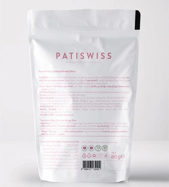 Orange Slices with Ruby ​​Chocolate from Patiswiss - 80gr